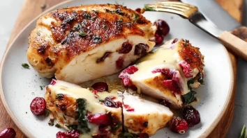 Cranberry Brie Gefüllte Hähnchenbrust