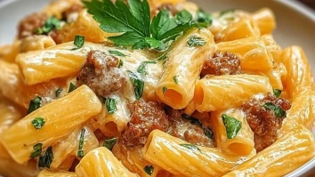 Cremige Rigatoni mit Salsiccia