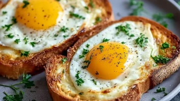Eier-Käse-Toast aus der Heißluftfritteuse