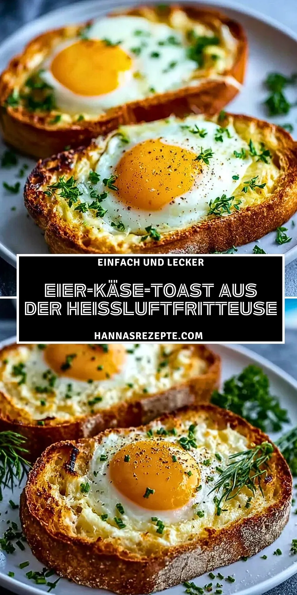 Eier-Käse-Toast aus der Heißluftfritteuse