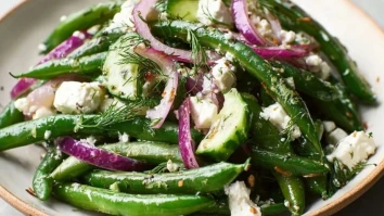 Grüner Bohnen- und Feta-Salat