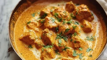 Hausgemachtes Butterhähnchen mit Kokosmilch