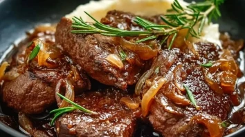 Karamellisierte Zwiebel-Rinderleber