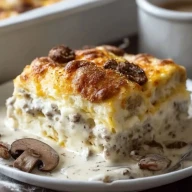 Kekse und Soße Auflauf