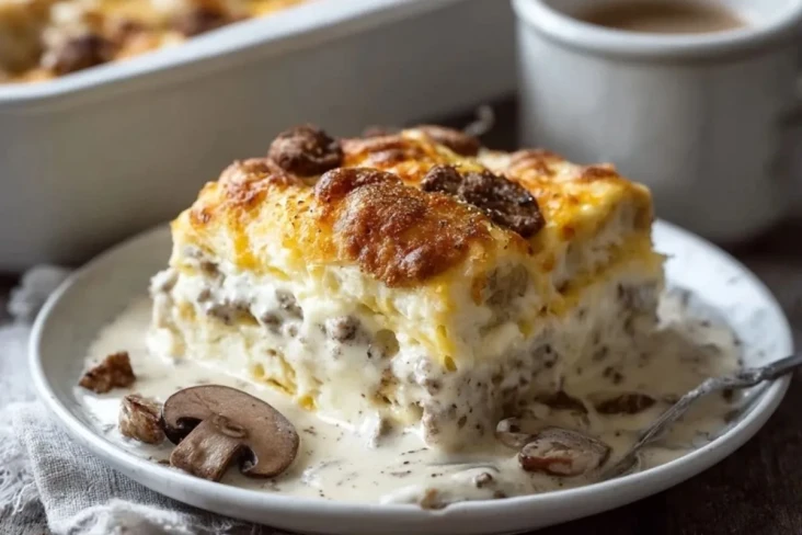 Kekse und Soße Auflauf