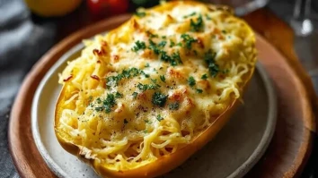 Spaghettikürbis Alfredo