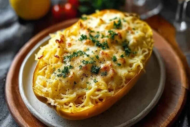 Spaghettikürbis Alfredo