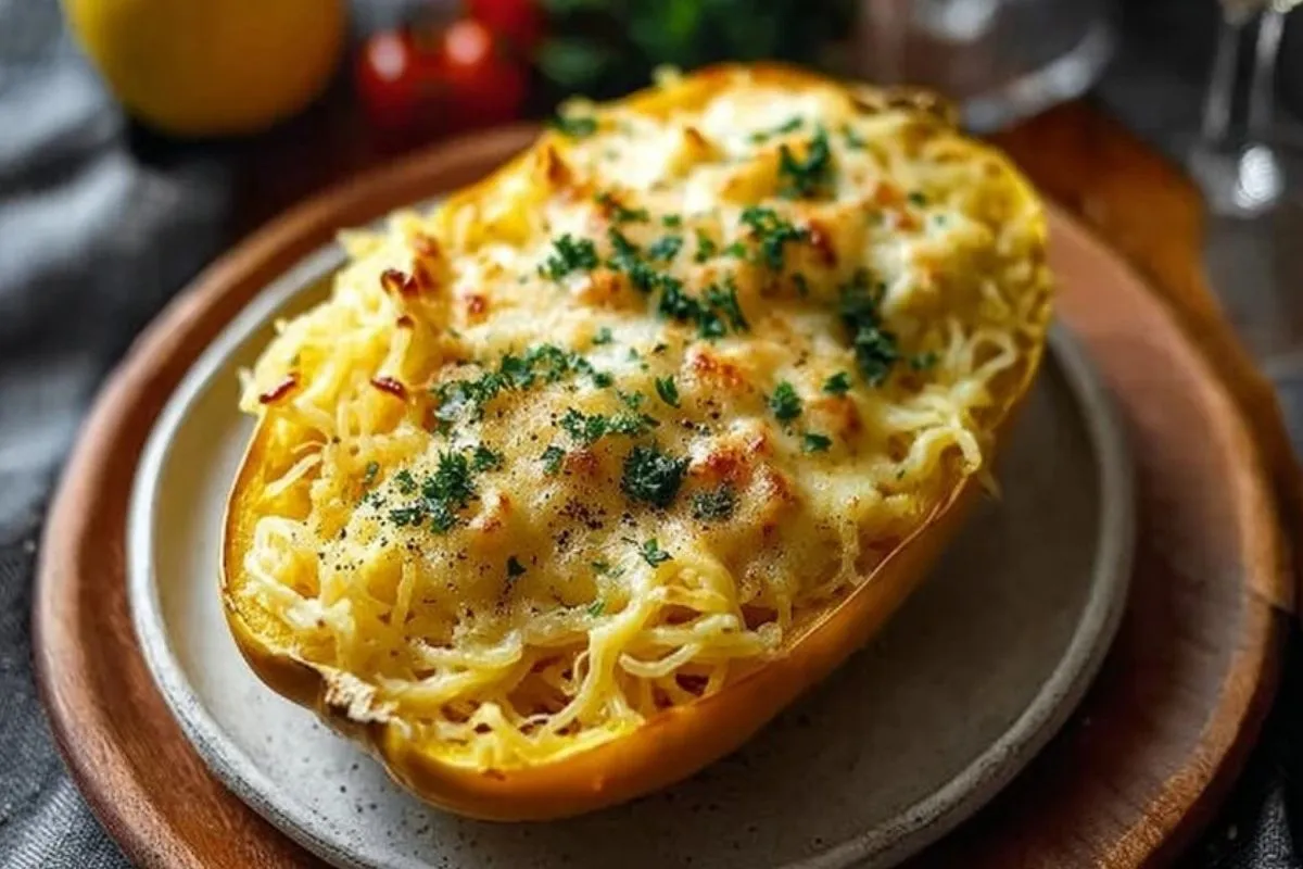 Spaghettikürbis Alfredo