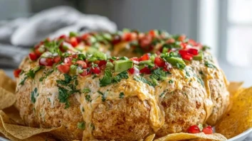 Weihnachtlicher Taco-Käseball-Kranz