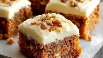 Dekadente Karottenkuchenriegel mit Frischkäseglasur