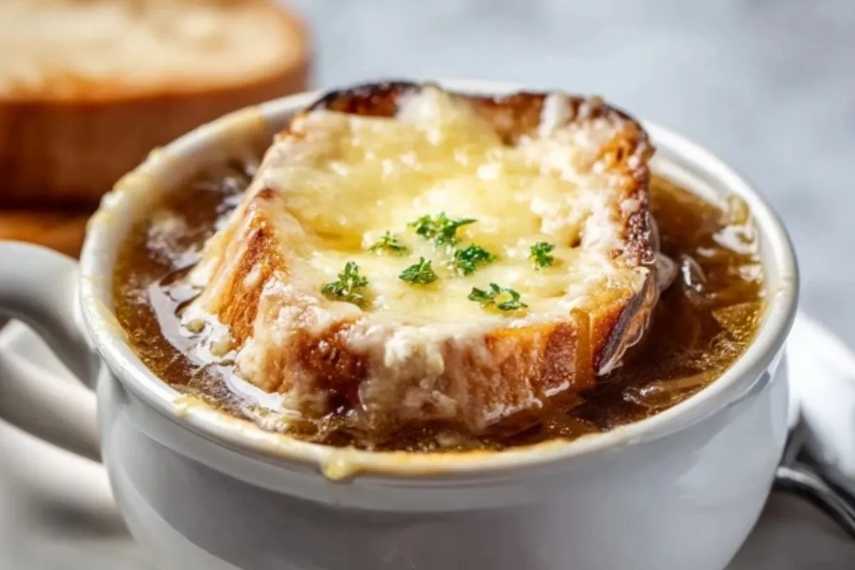 Echte Französische Zwiebelsuppe