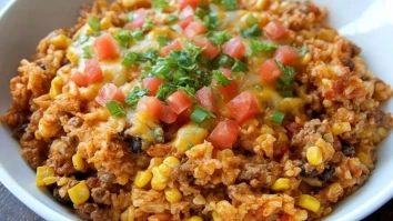 Einfache Mexikanische Reisauflauf aus einem Topf