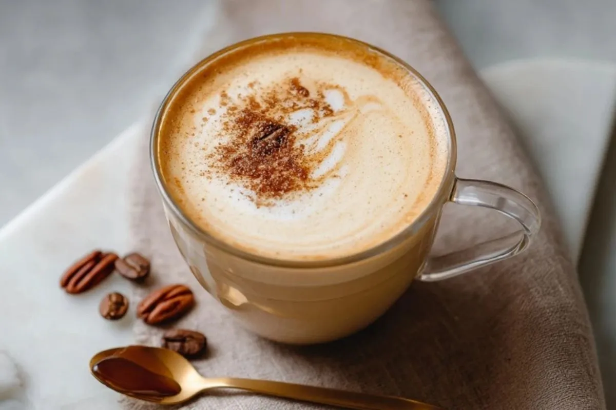 Einfacher Heißer Ahorn-Brauner Butter Latte