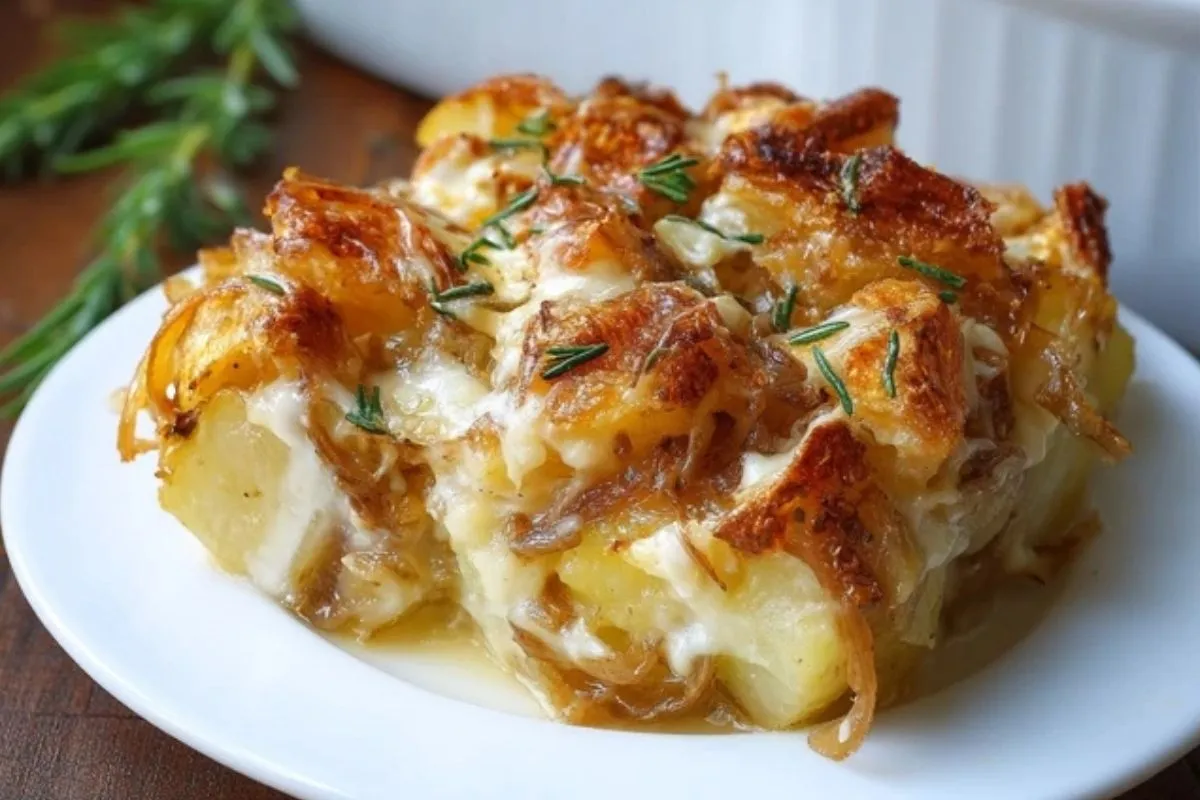 Französischer Zwiebel-Kartoffelauflauf