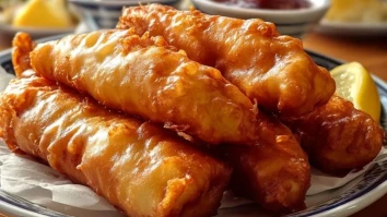 Frittierte Fischstäbchen