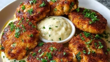 Garnelenküchlein mit Zitronen-Aioli