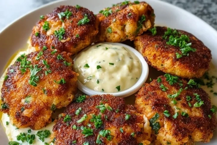 Garnelenküchlein mit Zitronen-Aioli