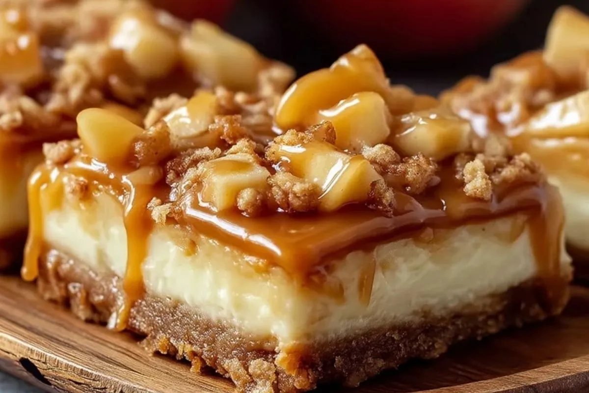 Karamell-Apfel-Cheesecake-Riegel