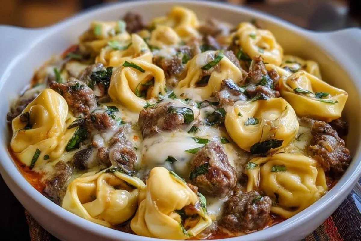 Käse-Steak Tortellini in Reichhaltiger Provolonesauce