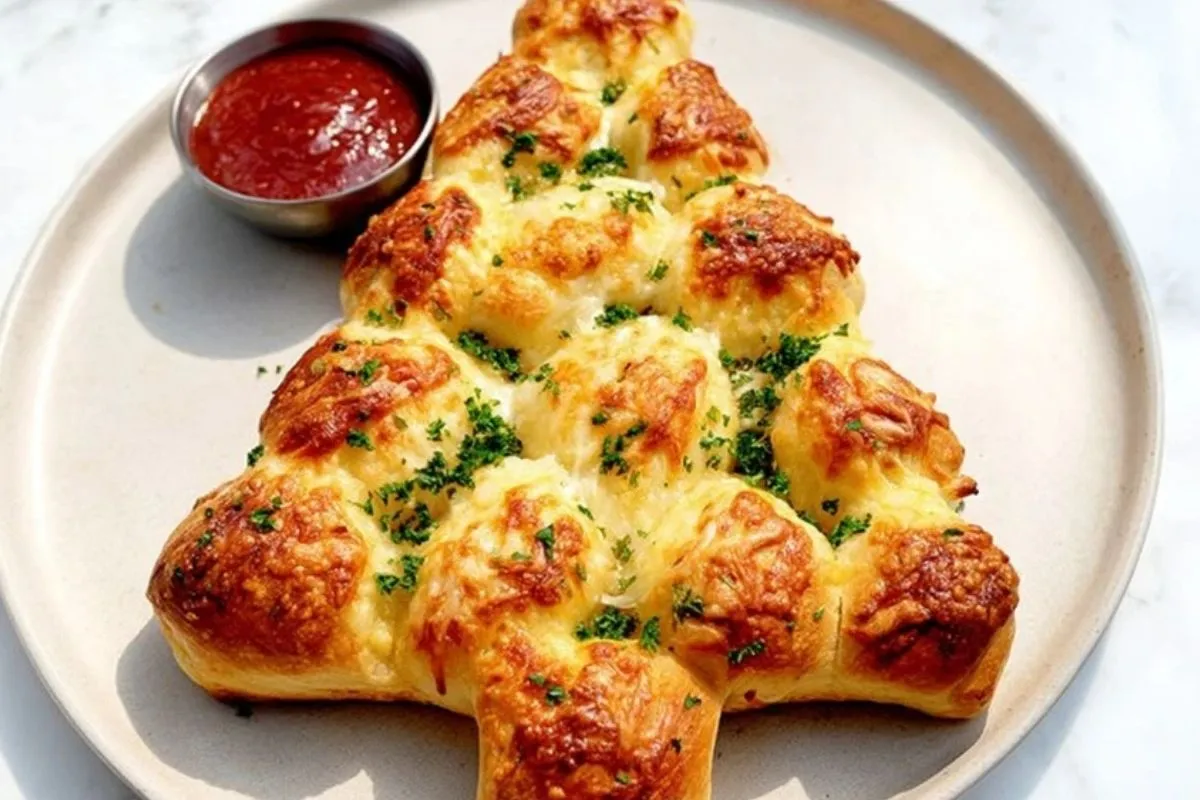 Käse Weihnachtsbaum Brot