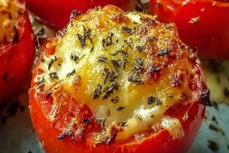 Käsegefüllte Tomaten aus dem Ofen