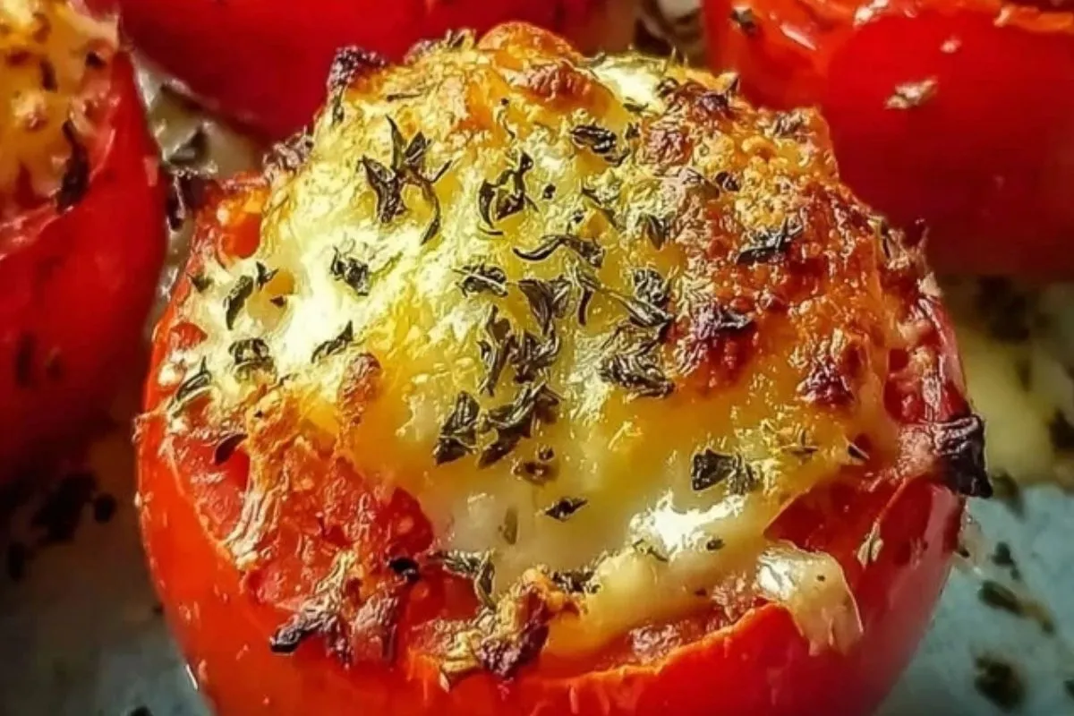 Käsegefüllte Tomaten aus dem Ofen