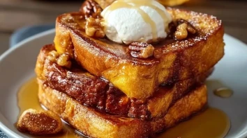 Kürbis French Toast Frühstück