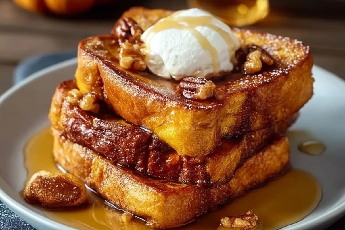Kürbis French Toast Frühstück
