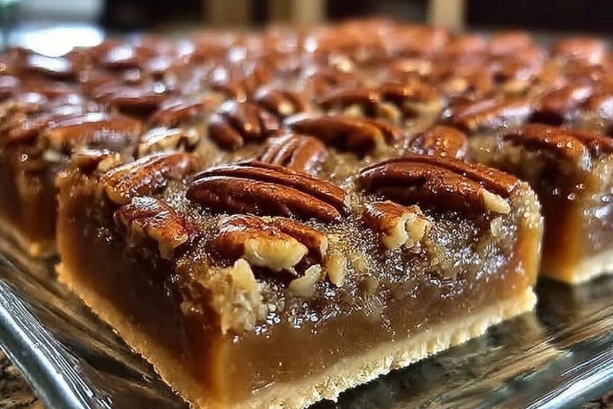 Pekannuss-Kuchen Riegel