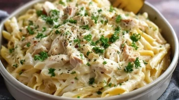 Bester Hähnchen Alfredo aus dem Slow Cooker