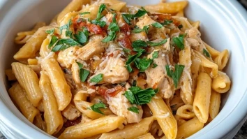 Cajun Hähnchen Pasta aus dem Slow Cooker