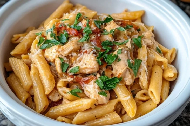Cajun Hähnchen Pasta aus dem Slow Cooker