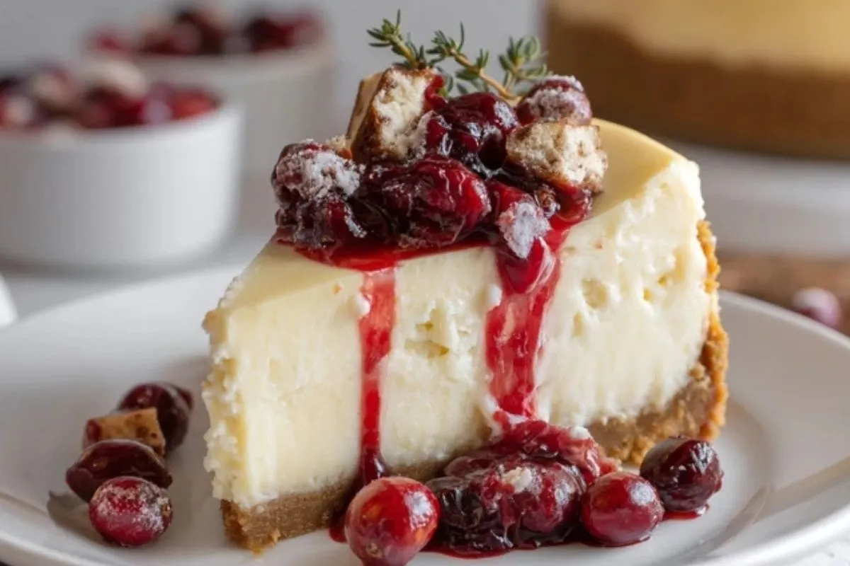 Cranberry Weißer Schokoladen Käsekuchen