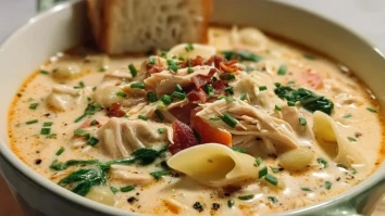 Cremige Heiratsantrag-Hühnchen-Suppe