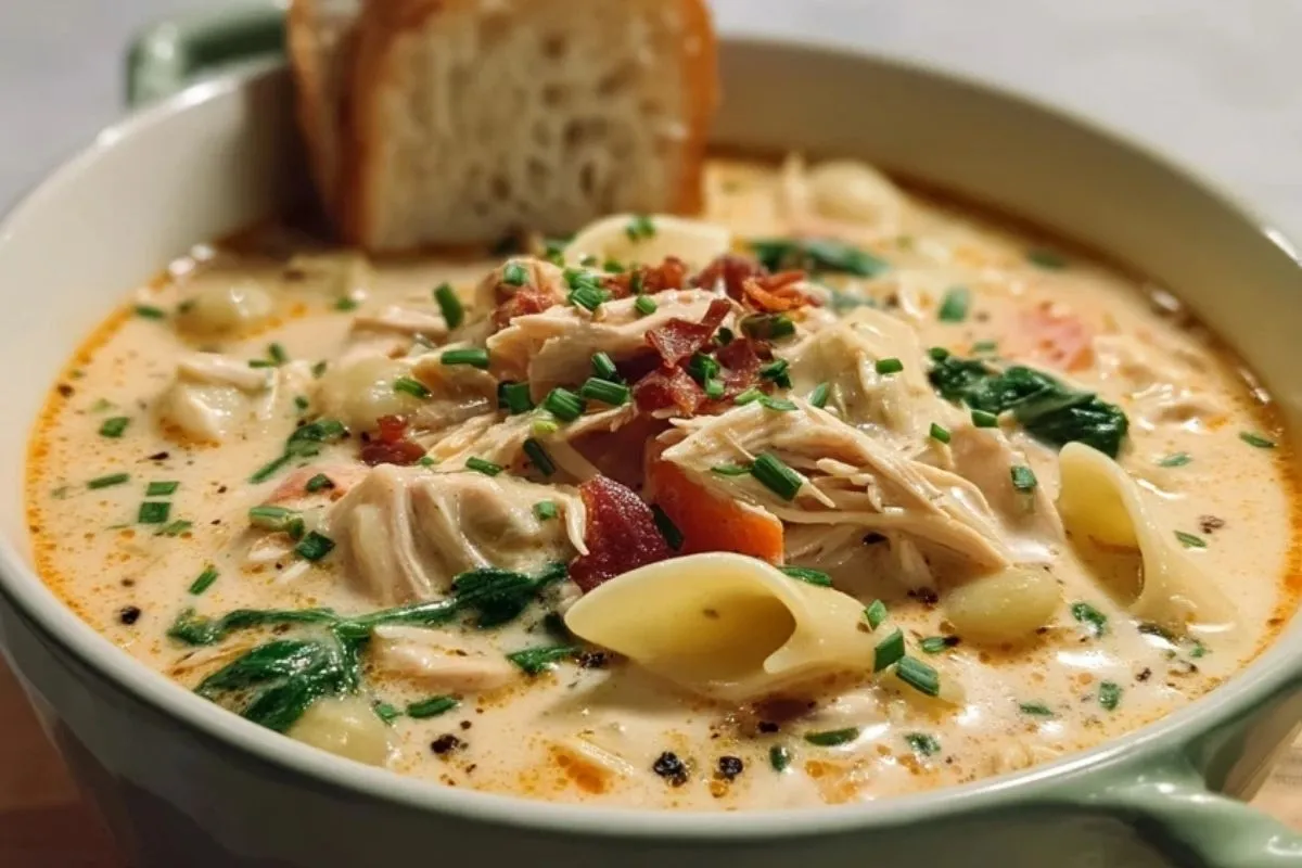 Cremige Heiratsantrag-Hühnchen-Suppe