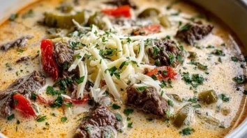 Cremige Philly Cheesesteak Suppe