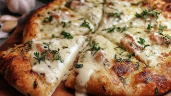 Cremige Weiße Knoblauch-Pizzasoße
