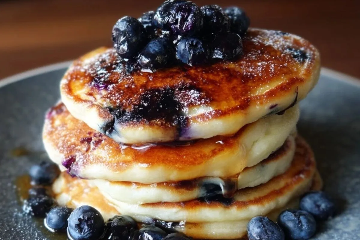Die Flauschigsten Heidelbeer-Pfannkuchen