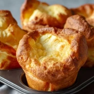Einfache Selbstgemachte Popovers aus dem Muffinblech