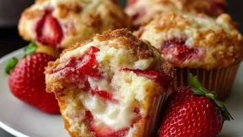 Erdbeer-Frischkäse-Muffins