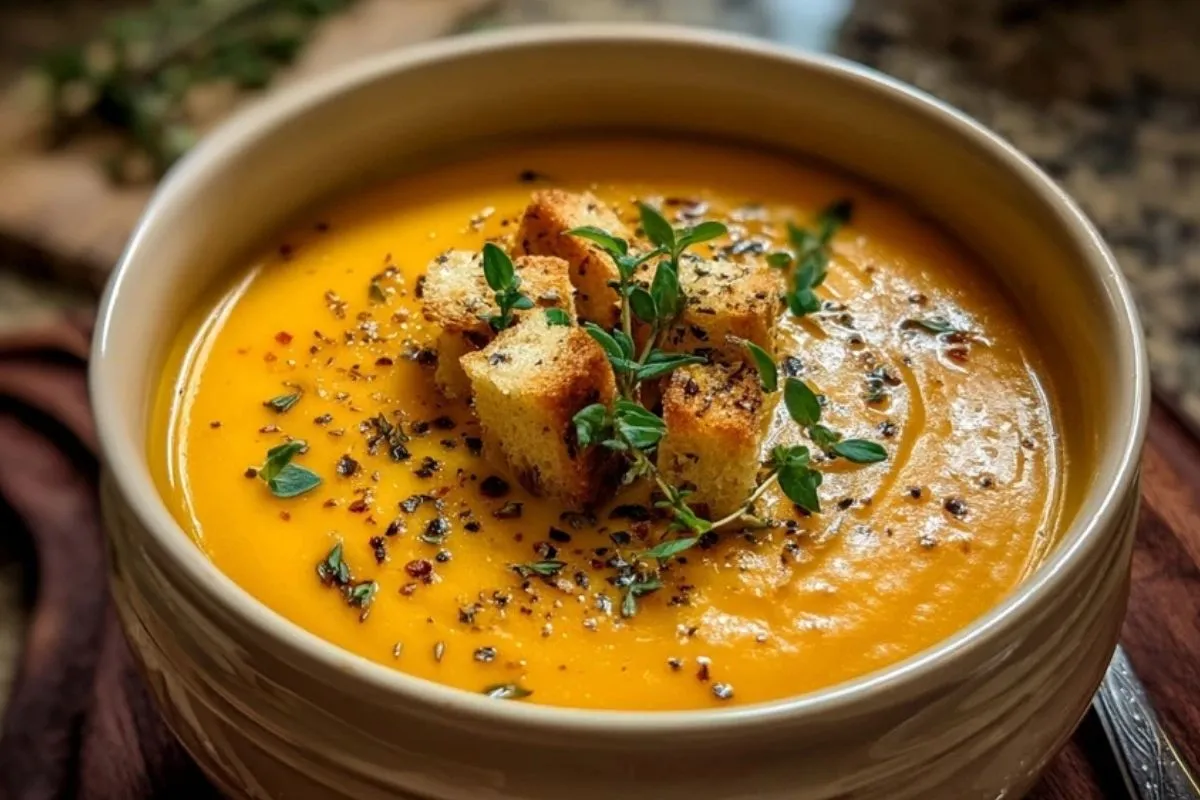 Geröstete Butternutkürbissuppe