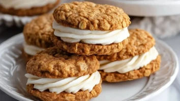 Gewürzte Eierlikör-Haferkekse mit Sahnefüllung