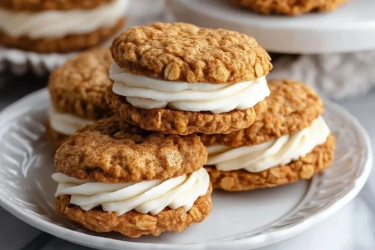 Gewürzte Eierlikör-Haferkekse mit Sahnefüllung