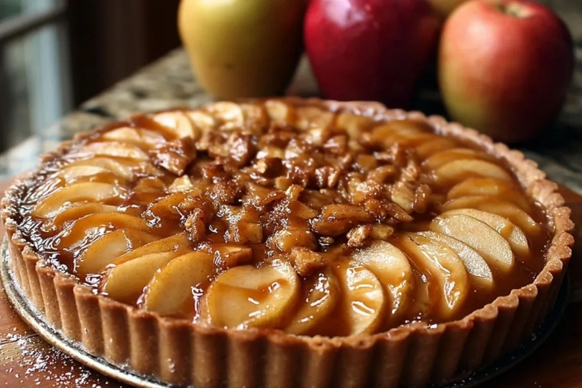 Glutenfreie Karamell-Apfeltarte