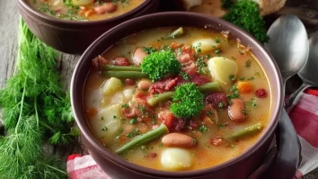 Hausgemachte Deutsche Bohnensuppe