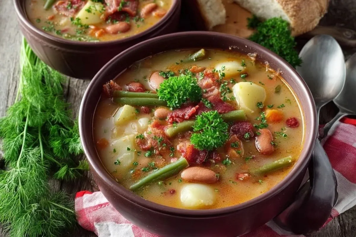 Hausgemachte Deutsche Bohnensuppe