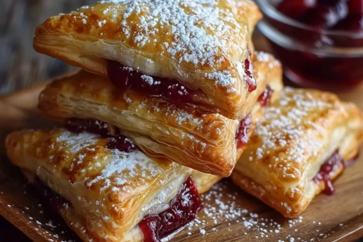 Hausgemachte Kirschtaschen