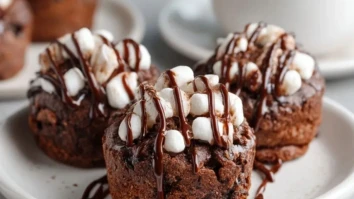Heiße Schokolade Brownie Bites