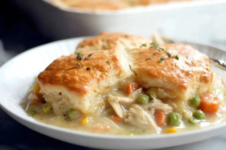 Hühnchen-Cobbler mit Gemüse