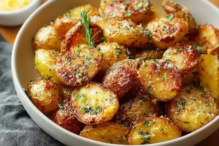 Knoblauch Parmesan Röstkartoffeln